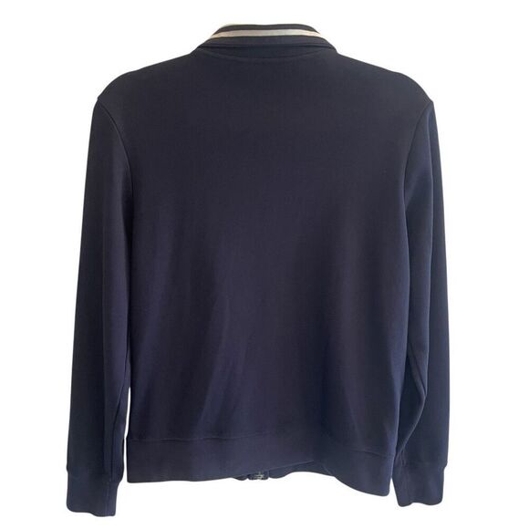 Brooks Brothers Navy Blue Supima Cotton Knit Full Zip Jacket Women’s Size Small - Picture 4 of 4